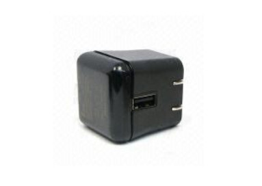 سیاه و سفید سبک جهانی USB آداپتور برق 5V جریان 10mA گذرنده - 2.100mA
